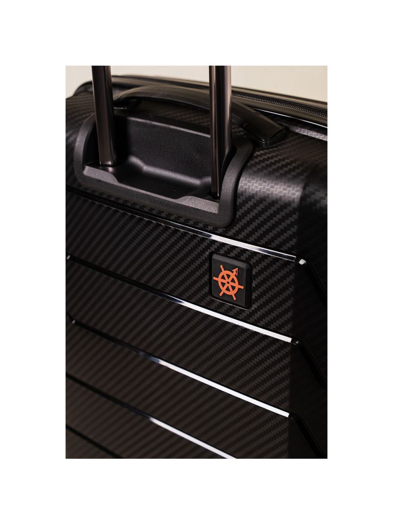 Mala Pequena de Bordo Navegat Expansível Cinza Metálico Rodas Duplas Cadeado TSA Polipropileno