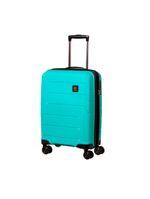 Mala Pequena de Bordo Navegat Expansível Turquesa Rodas Duplas Cadeado TSA Polipropileno