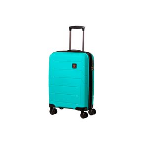 Mala Pequena de Bordo Navegat Expansível Turquesa Rodas Duplas Cadeado TSA Polipropileno