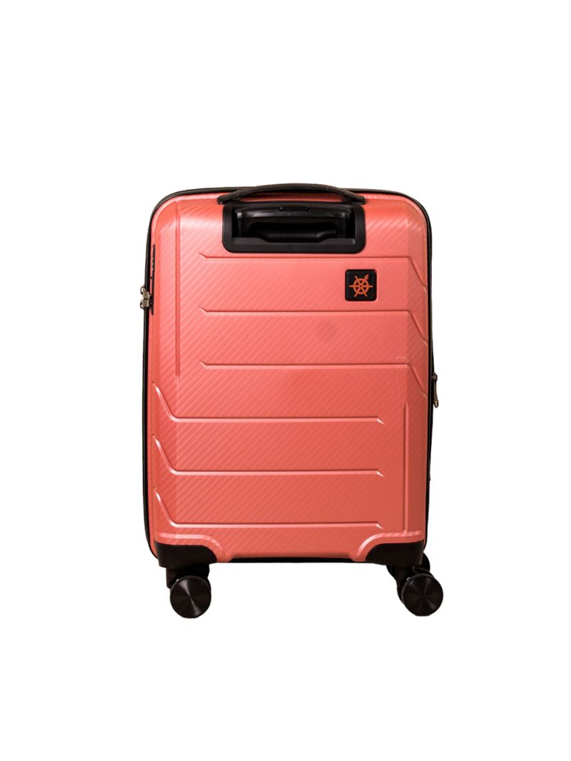 Mala Pequena de Bordo Navegat Expansível Rosê Gold Rodas Duplas Cadeado TSA Polipropileno