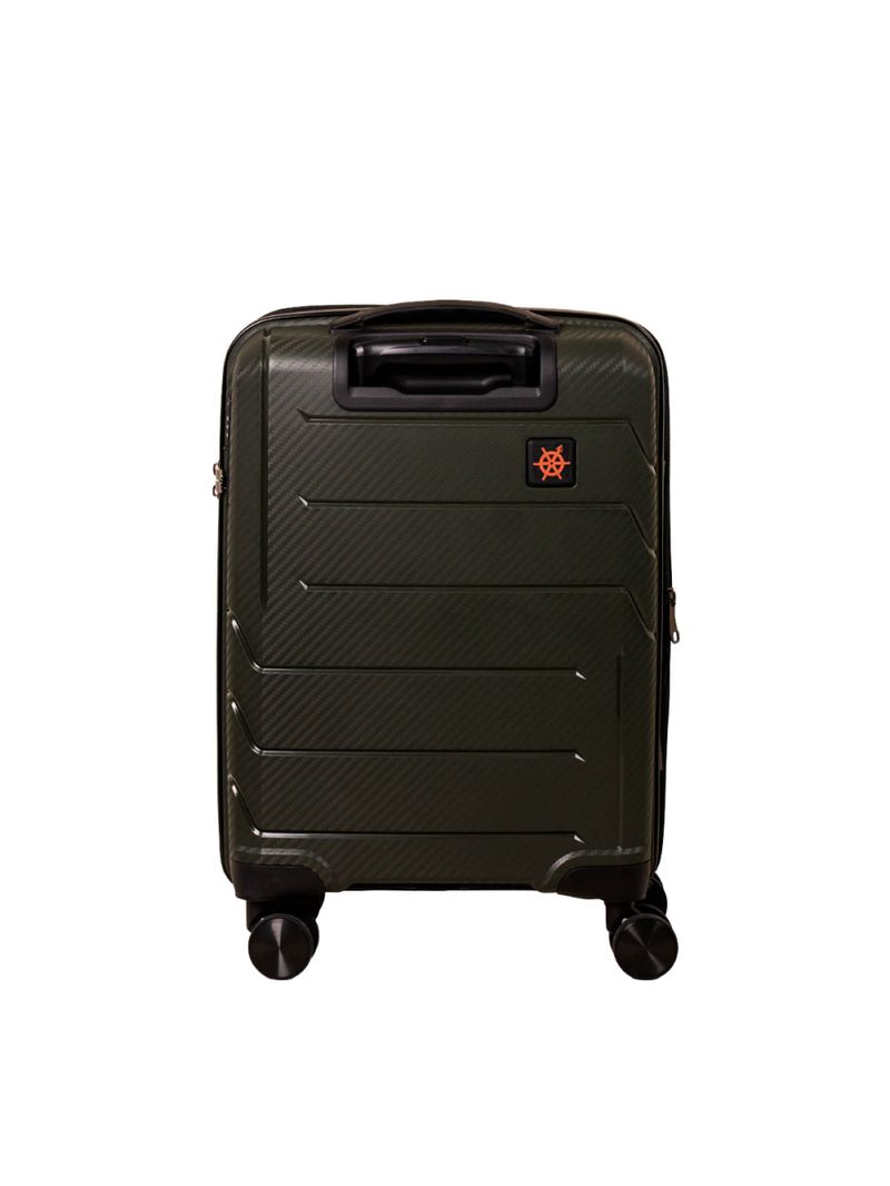 Mala Pequena de Bordo Navegat Expansível Verde Militar Rodas Duplas Cadeado TSA Polipropileno