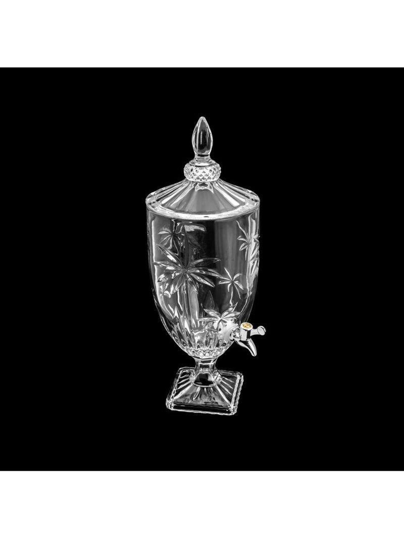 Suqueira cristal ecológico com pé e tampa palm tree 4,5l