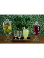 Suqueira cristal ecológico com pé e tampa palm tree 4,5l