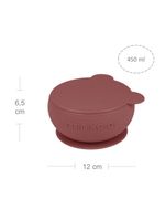 Tigela urso de silicone bowly 450ml velvet rose - minikoioi