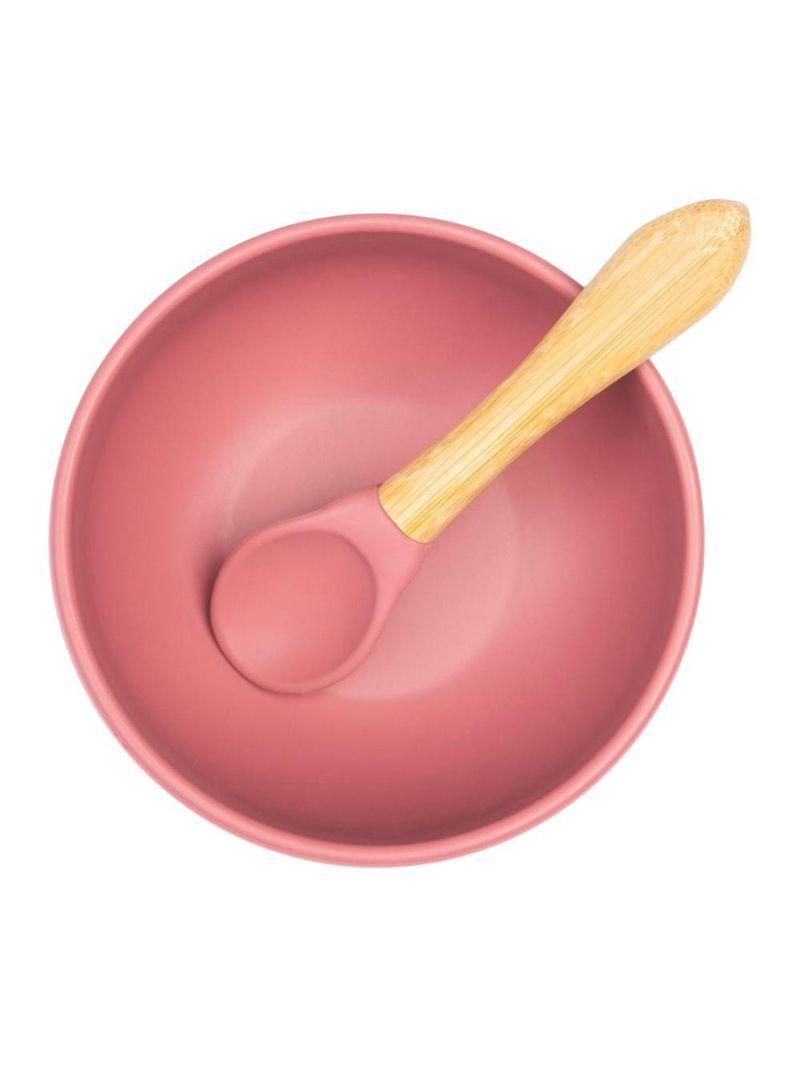 Tigela urso de silicone bowly 450ml velvet rose - minikoioi