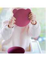 Tigela urso de silicone bowly 450ml velvet rose - minikoioi