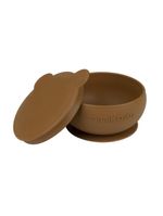 Tigela urso de silicone bowly 450ml woody brown - minikoioi