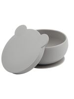 Tigela urso de silicone bowly 450ml powder grey - minikoioi
