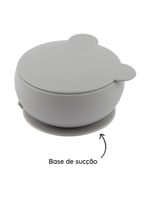Tigela urso de silicone bowly 450ml powder grey - minikoioi