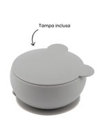 Tigela urso de silicone bowly 450ml powder grey - minikoioi