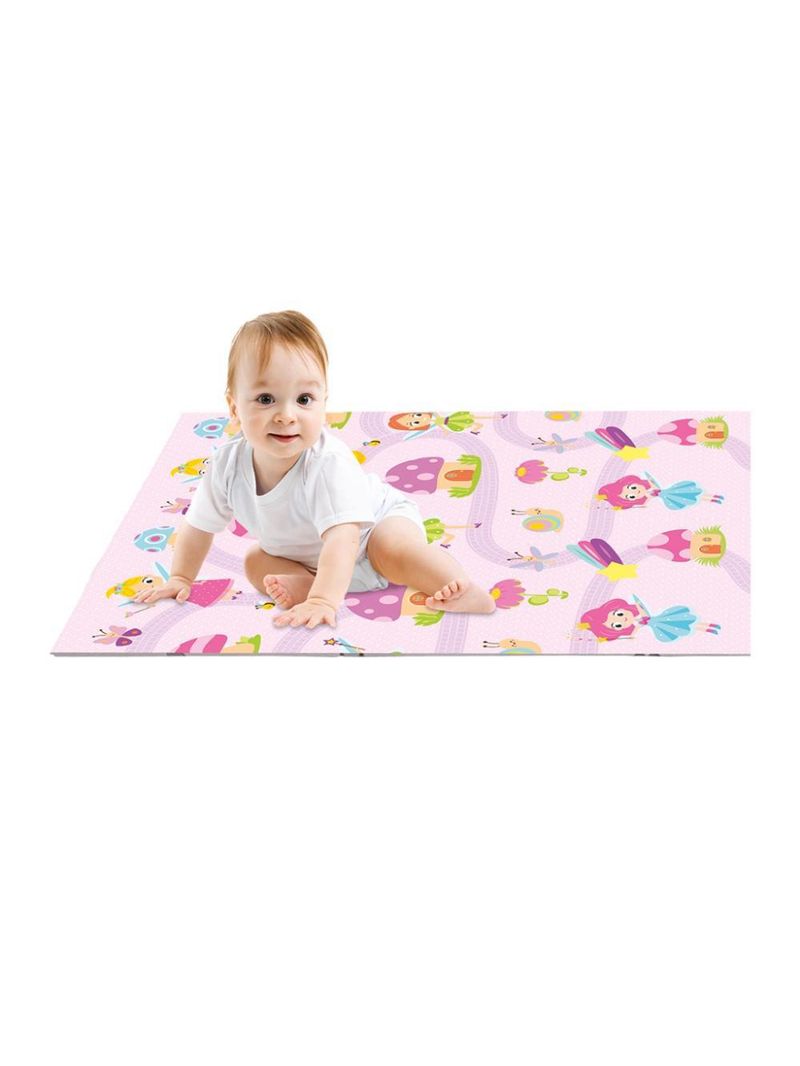 Tapete dobrável dupla face 120 x 180 cm fadinha rosa - buba
