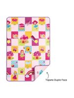 Tapete dobrável dupla face 120 x 180 cm fadinha rosa - buba