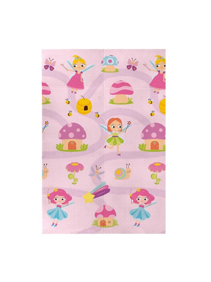 Tapete dobrável dupla face 120 x 180 cm fadinha rosa - buba