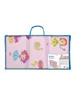 Tapete dobrável dupla face 120 x 180 cm fadinha rosa - buba