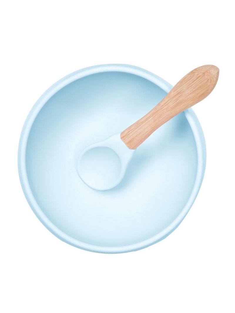 Tigela urso de silicone bowly 450ml mineral blue - minikoioi