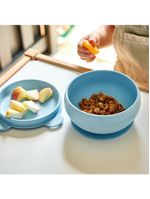 Tigela urso de silicone bowly 450ml mineral blue - minikoioi