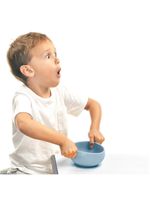 Tigela urso de silicone bowly 450ml mineral blue - minikoioi