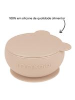 Tigela urso de silicone bowly 450ml bubble beige - minikoioi