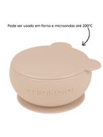 Tigela urso de silicone bowly 450ml bubble beige - minikoioi