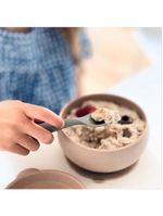 Tigela urso de silicone bowly 450ml bubble beige - minikoioi