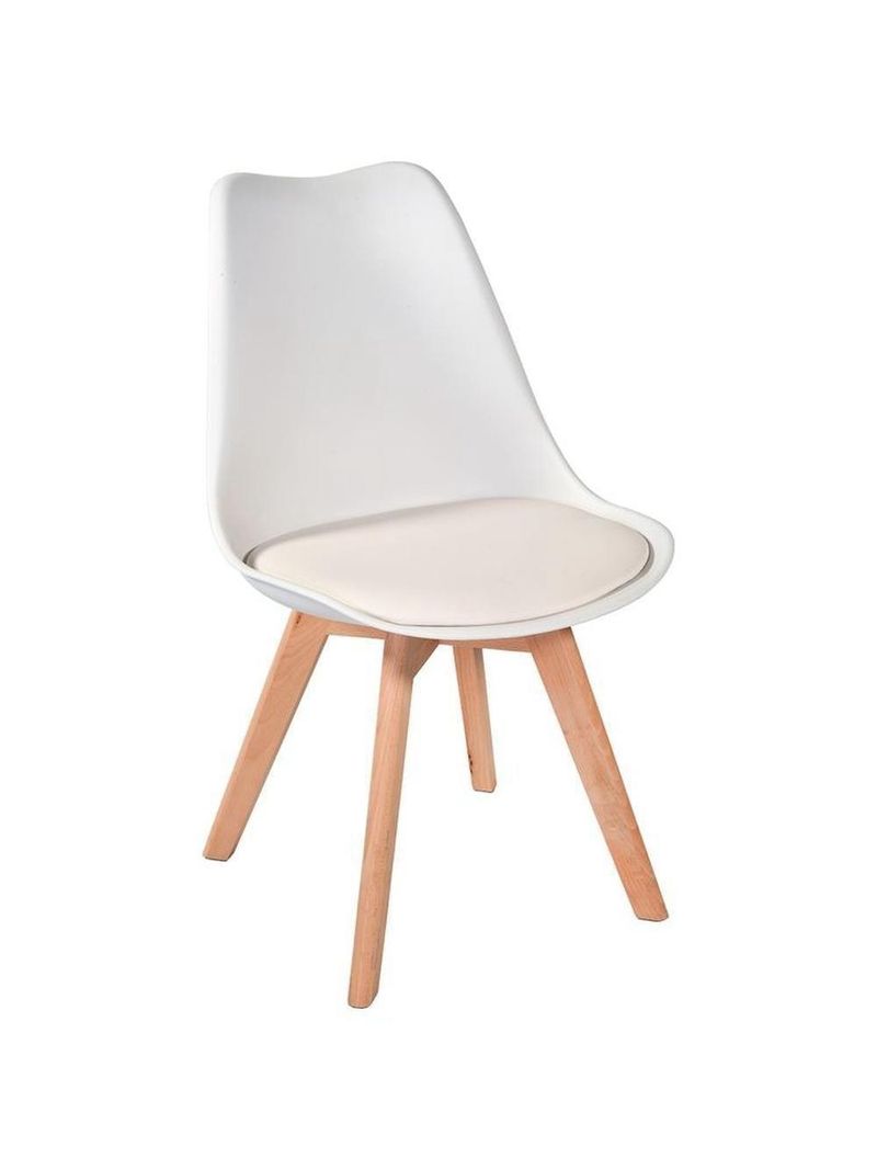 Conjunto Mesa Jantar Leda 80cm Branca + 2 Cadeiras Leda - Brancas