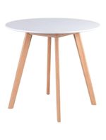 Conjunto Mesa Jantar Leda 80cm Branca + 2 Cadeiras Leda - Brancas