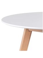Conjunto Mesa Jantar Leda 80cm Branca + 2 Cadeiras Leda - Brancas