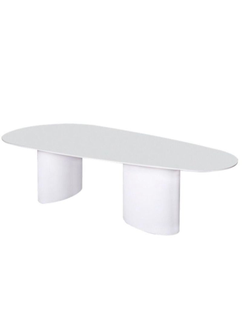 Mesa De Jantar Orgânica Duo 198x122cm Laqueada