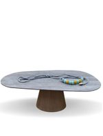 Mesa Oval Organica Em Cimento 235x122cm