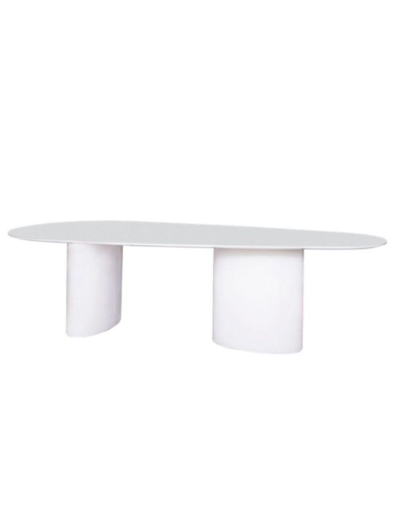 Mesa De Jantar Orgânica Duo 198x122cm Laqueada