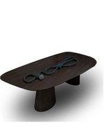 Mesa Organica Flower 160x90cm Em ébano