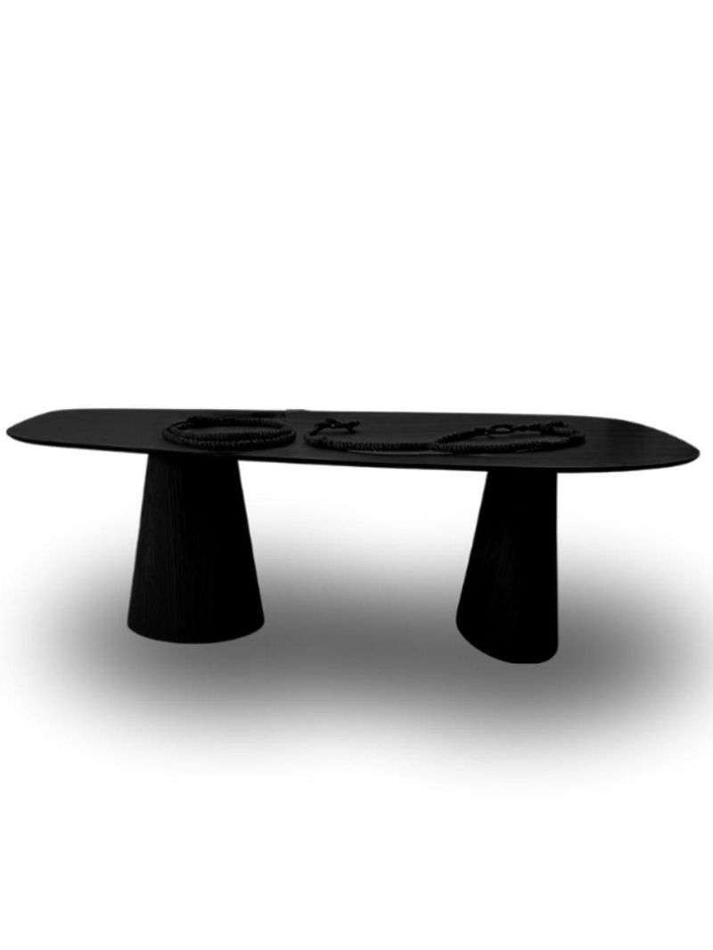 Mesa Organica Flower 160x90cm Em ébano