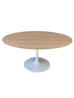 Mesa De Jantar Tulipa Saarinen 160x90cm Base Branca Tampo Jade