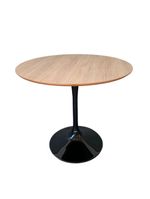Mesa De Jantar Tulipa Saarinen Redonda 100cm Tampo Jade Cor Preto