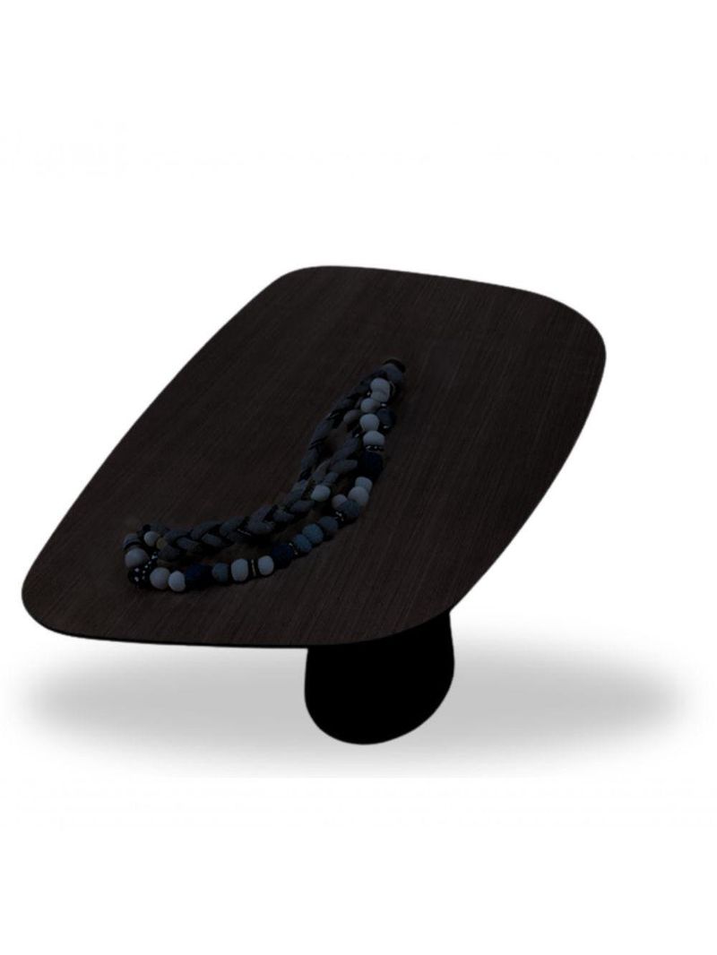 Mesa Oval Organica Flower 140x90cm Em Ebano