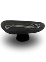 Mesa Oval Organica Em ébano 140x90