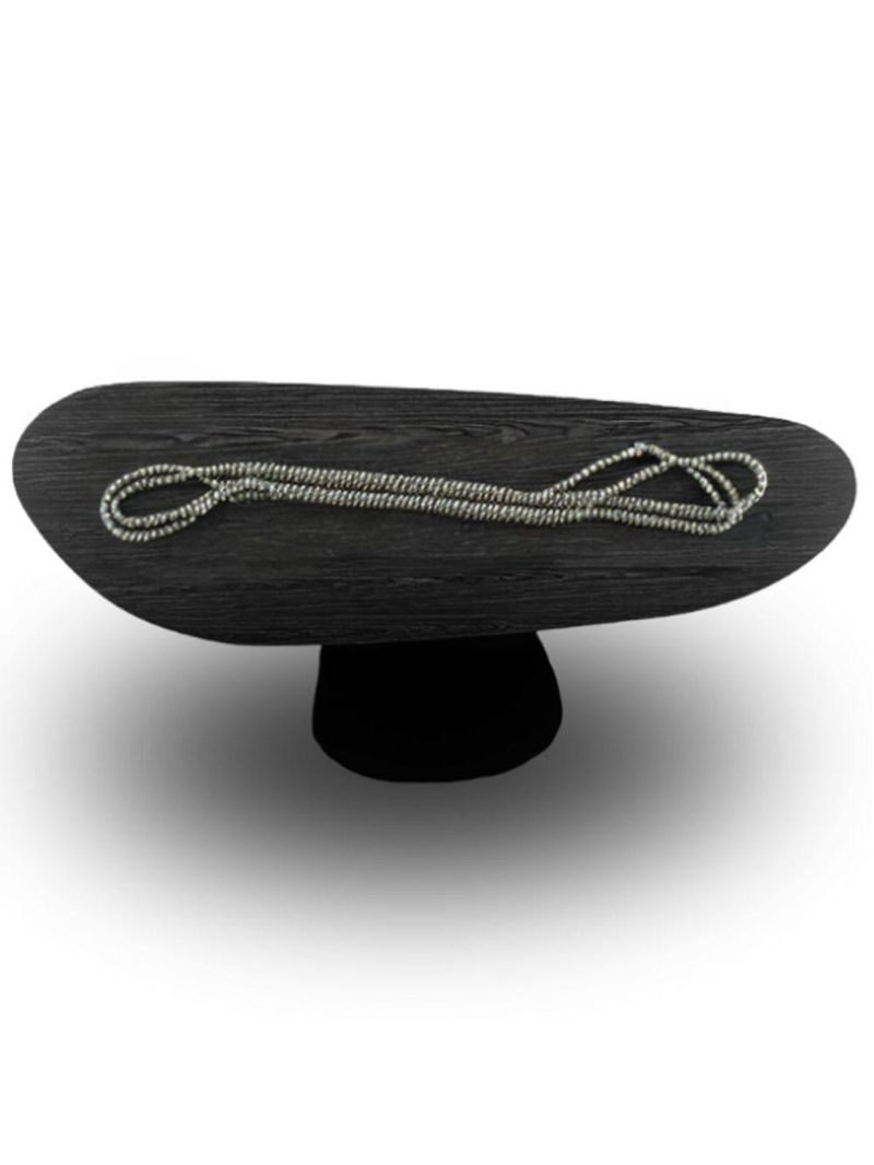 Mesa Oval Organica Em ébano 140x90