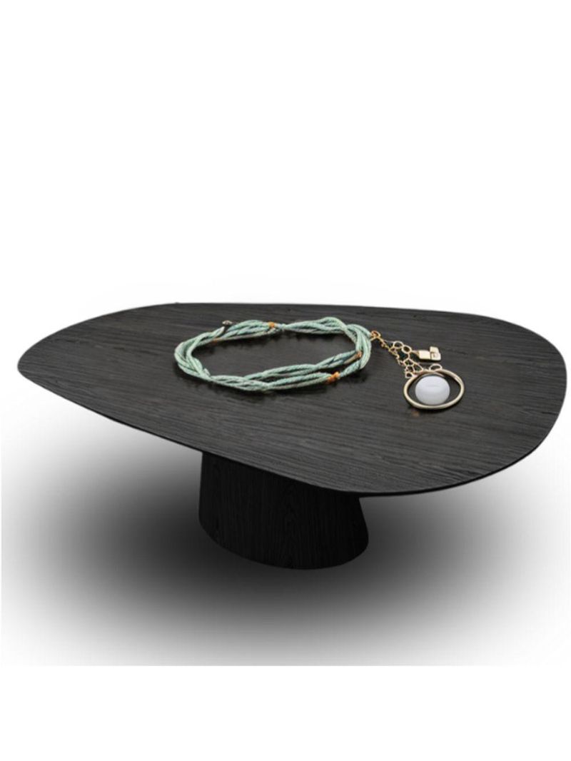 Mesa Oval Organica Em ébano 140x90