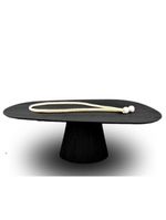 Mesa Oval Organica Em ébano 140x90