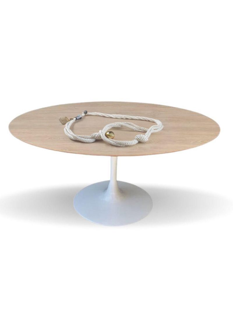 Mesa De Jantar Tulipa Saarinen Redonda 110cm Tampo Cor Jade