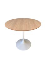 Mesa De Jantar Tulipa Saarinen Redonda 90cm Base Branca Tampo Jade