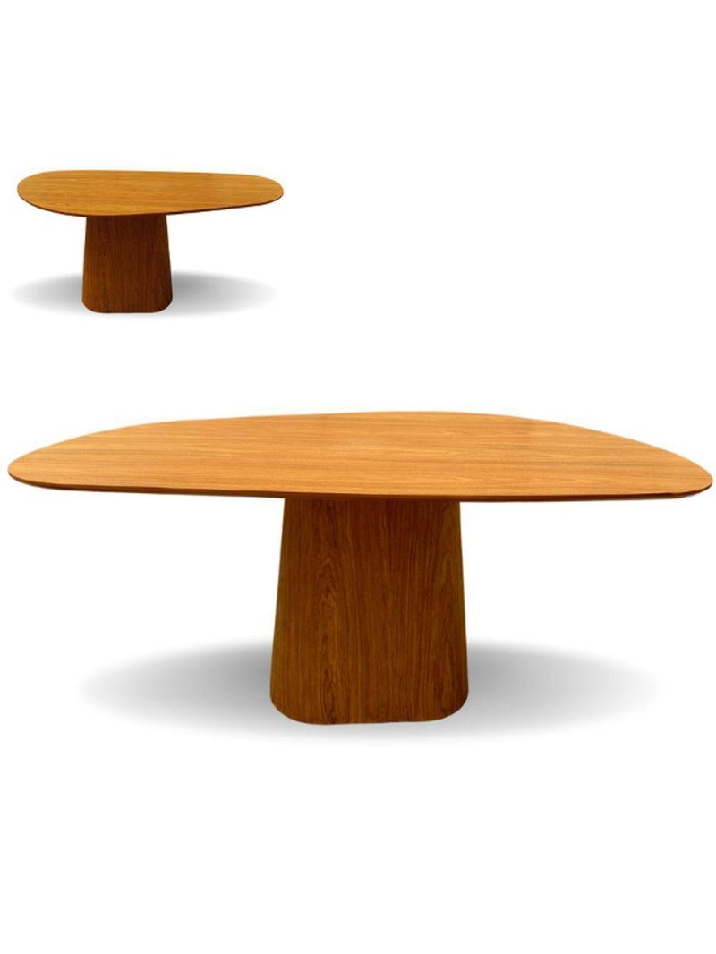 Mesa De Jantar Modelar Orgânica Bumerangue Em Freijo 260x140cm