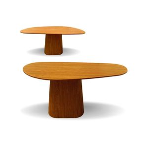 Mesa De Jantar Modelar Orgânica Bumerangue Em Freijo 2.20x120cm