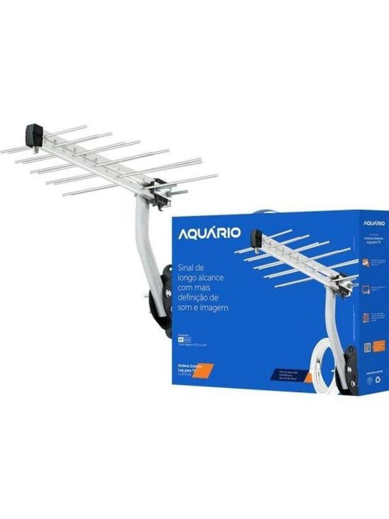 Antena Externa Log Para Tv Lu-20 Plus Aquário