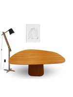 Mesa De Jantar Modelar Orgânica Bumerangue Em Freijo 235x122cm