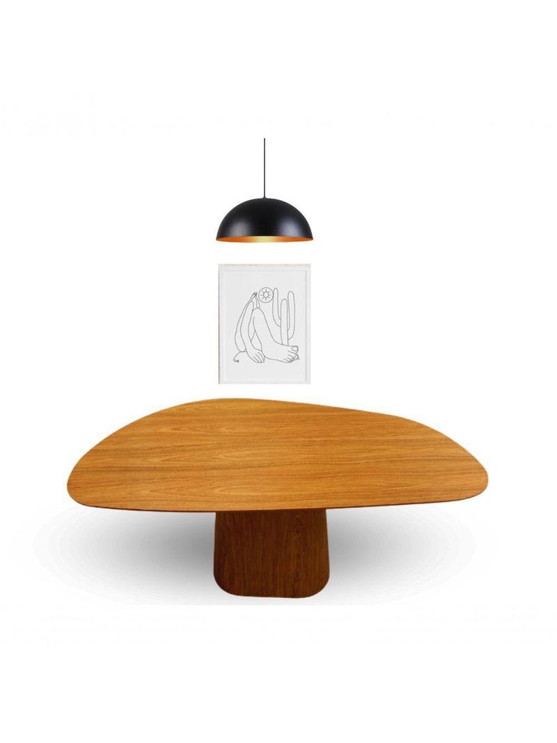 Mesa De Jantar Modelar Orgânica Bumerangue Em Freijo 235x122cm