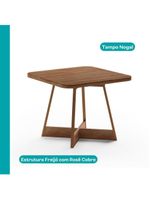 Conjunto Sala De Jantar 4 Cadeiras Belluno Carraro Nogal E Rosê