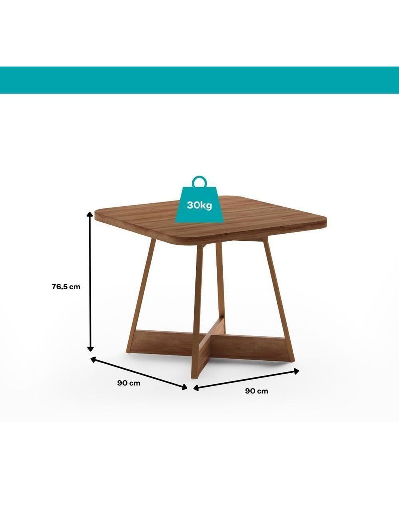 Conjunto Sala De Jantar 4 Cadeiras Belluno Carraro Nogal E Rosê