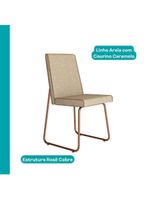 Conjunto Sala De Jantar 4 Cadeiras Belluno Carraro Nogal E Rosê