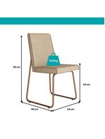 Conjunto Sala De Jantar 4 Cadeiras Belluno Carraro Nogal E Rosê